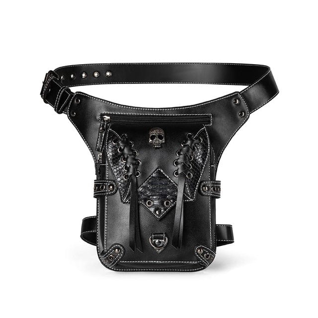 Kobine Steampunk Strappy Skull Waist Bag