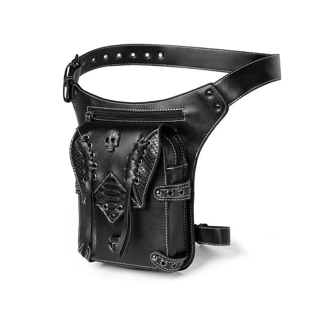 Kobine Steampunk Strappy Skull Waist Bag