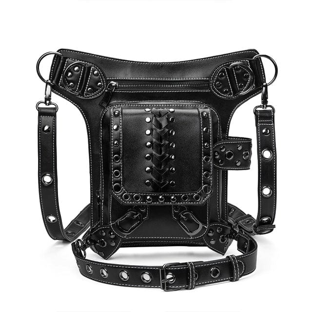 Kobine Steampunk Sutural Buckles Motorcycle Bag