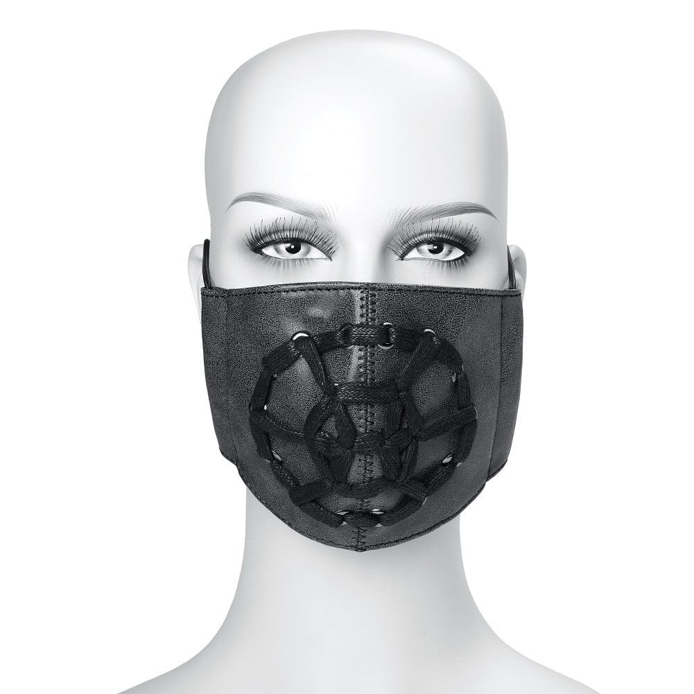 Kobine Unisex Steampunk Rivets Splice Eyelets Mask