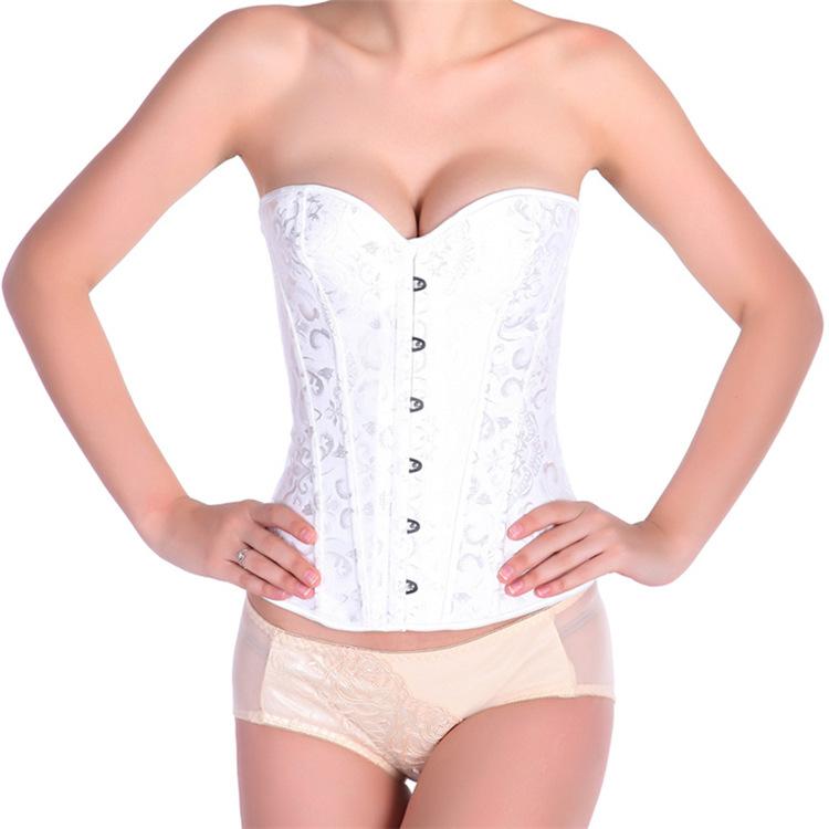 Women' Gothic Jacquard Overbust Corsets With T-bak