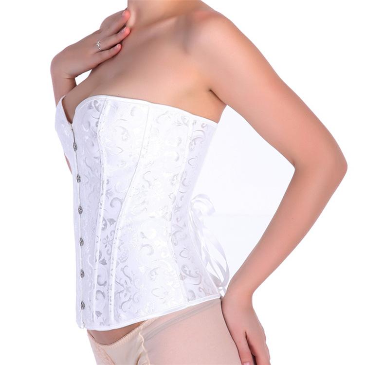 Women' Gothic Jacquard Overbust Corsets With T-bak