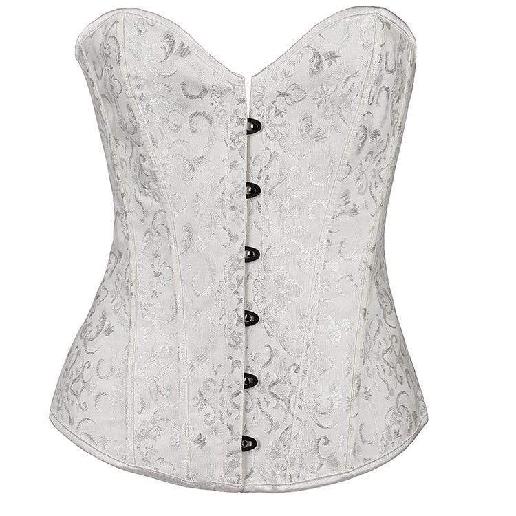 Women' Gothic Jacquard Overbust Corsets With T-bak