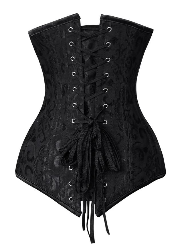 Women's 26 Steel Boned Brocade Underbust Waist Training Cincher Corset