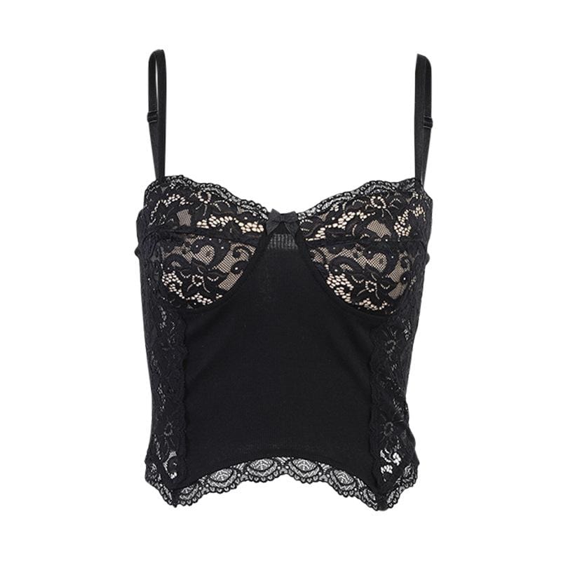 Women's Black Lace Bustiers