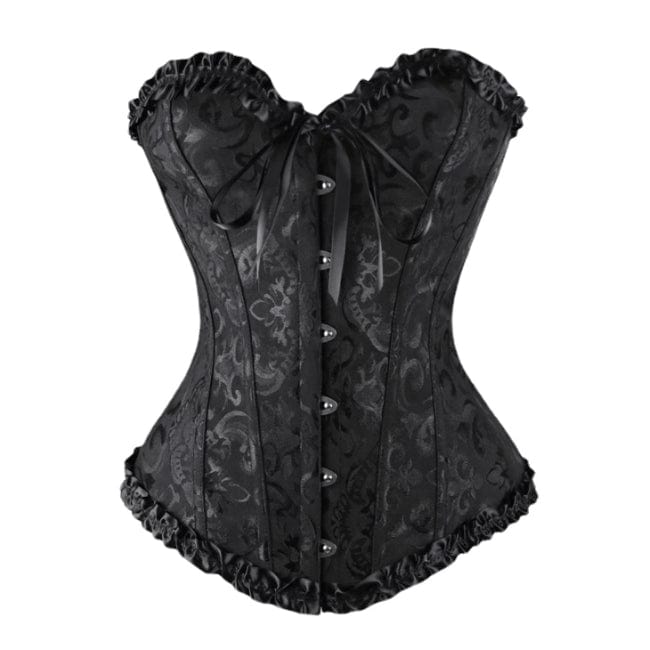 Kobine Women's Burlesque Brocade Wedding Bridal Dance Bustier Corset