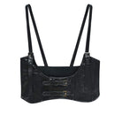 Kobine Women's Casual Long Shirts Dresses With Detachable PU Tank Tops