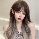 Kobine Women's Color Gradient Deep Wave Synthetics Hair Wig