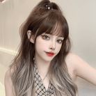 Kobine Women's Color Gradient Deep Wave Synthetics Hair Wig