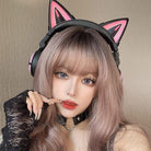 Kobine Women's Color Gradient Ripple Synthetic Hair Wig