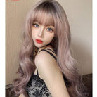 Kobine Women's Color Gradient Ripple Synthetic Hair Wig