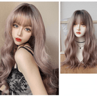 Kobine Women's Color Gradient Ripple Synthetic Hair Wig