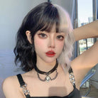 Kobine Women's Double Color Yaki Synthetic Hair Wig