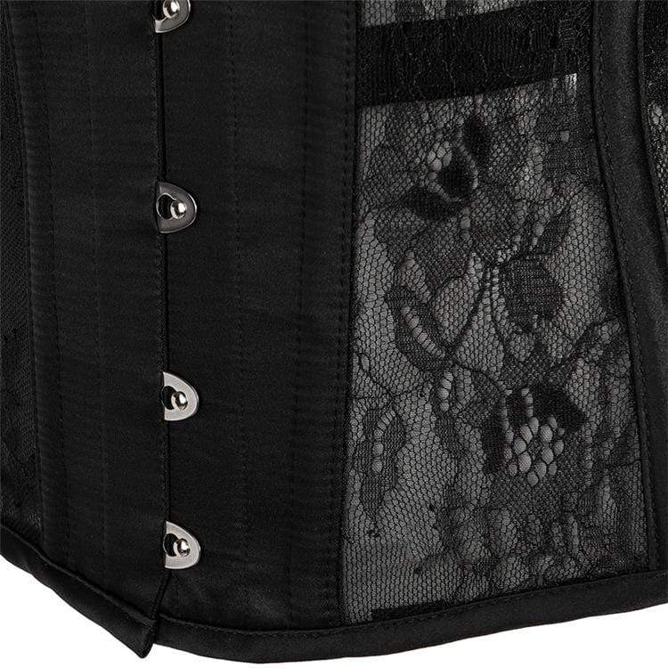 Women's Gothic 10-steel boned Mesh Underbust Corsets