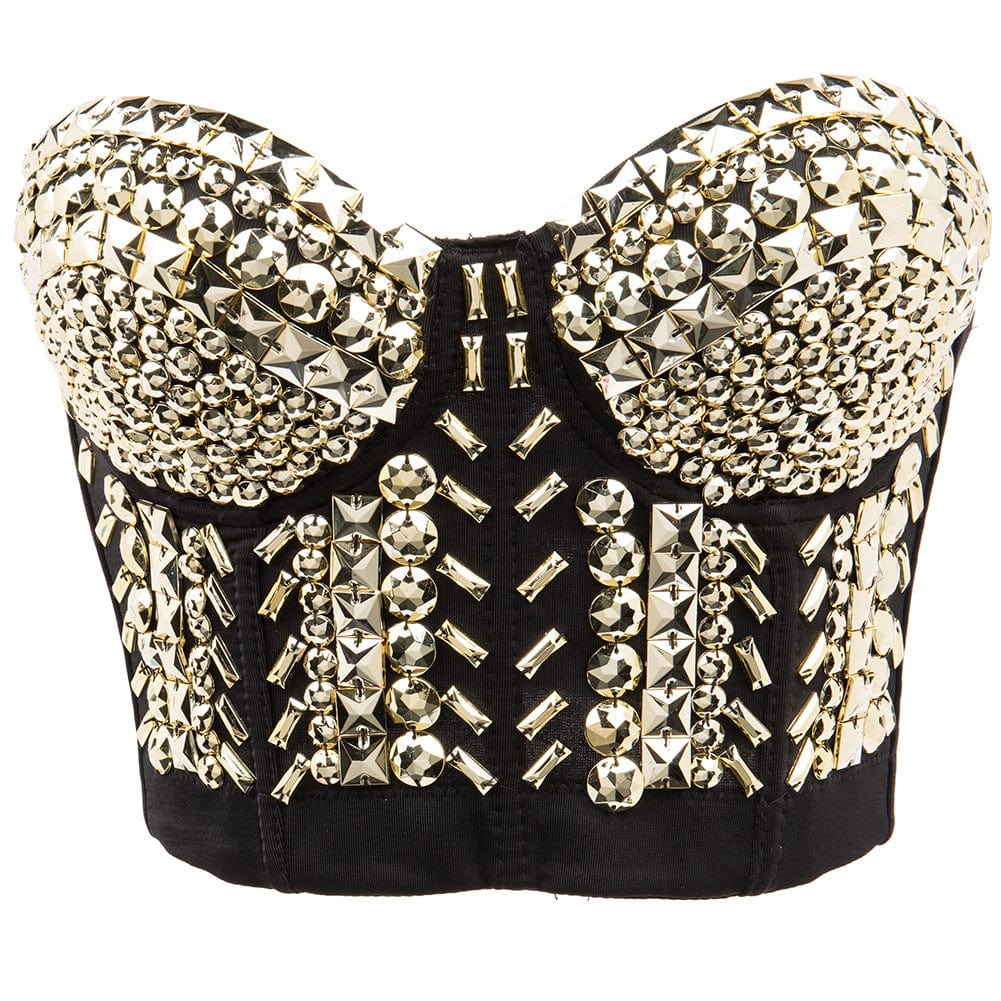 Kobine Women's Gothic Beaded Bustier