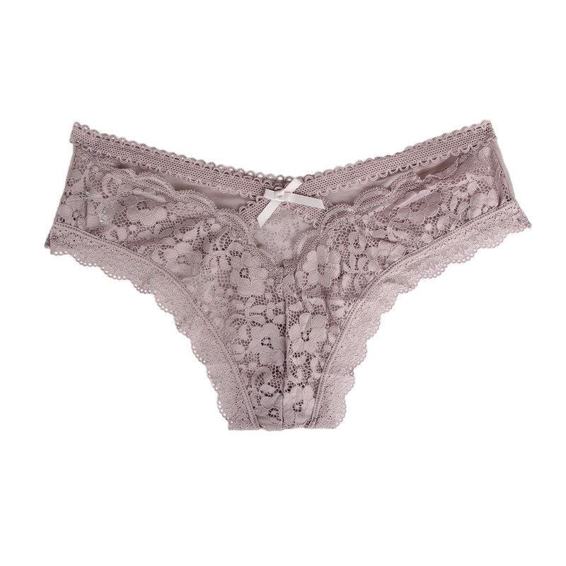 Kobine Women's Gothic Cutout Bowknot Lace Underwear