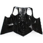 Women's Gothic Faux Leather Underbust Corsets With T-back