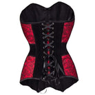Women's Gothic Floral Printed Strappy Red Corsets