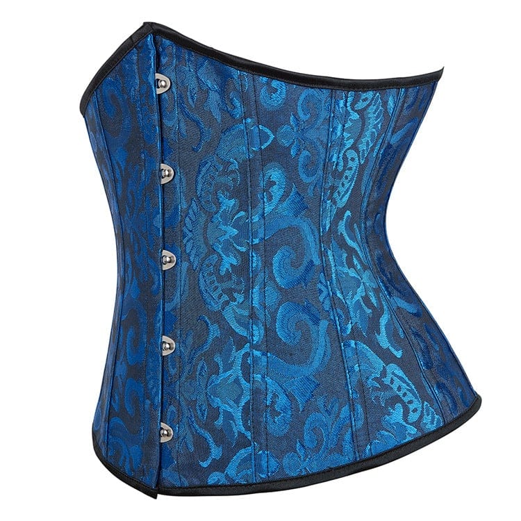 Kobine Women's Gothic Floral Printed Underbust Corset