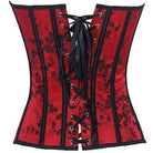 Women's Gothic Floral Strappy Overbust Corsets