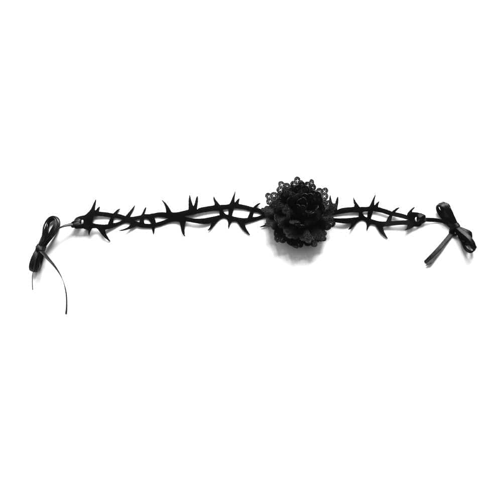 Kobine Women's Gothic Floral Thorn Choker