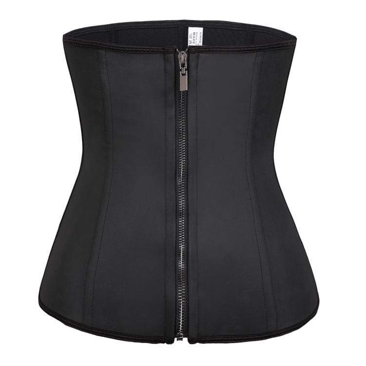 Women's Gothic Latex Front Zip Slimmer Underbust Corsets