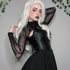 Kobine Women's Gothic High-collar Mesh Capes