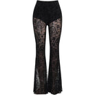 Kobine Women's Gothic High-waisted Floral Lace Sheer Bell-bottoms