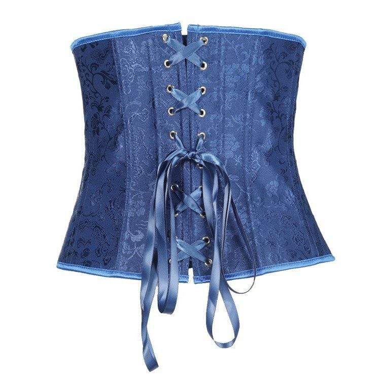 Women's Gothic Jacquard Underbust Corstes Blue