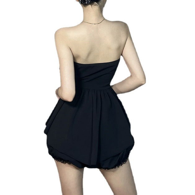 Kobine Women's Gothic Lace Off Shoulder Tank Top & Shorts