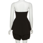 Kobine Women's Gothic Lace Off Shoulder Tank Top & Shorts