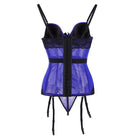 Women's Gothic Lace Splicing Mesh Slip Sheer Overbust Corsets