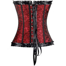 Women's Gothic Lace-up Floral Mesh Overbust Corsets