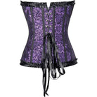 Women's Gothic Lace-up Floral Mesh Overbust Corsets