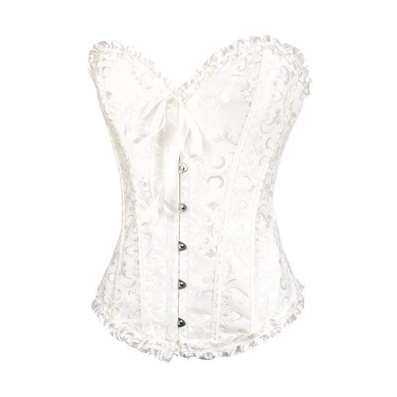 Women's Gothic Lace-up Jacquard Overbust Corsets