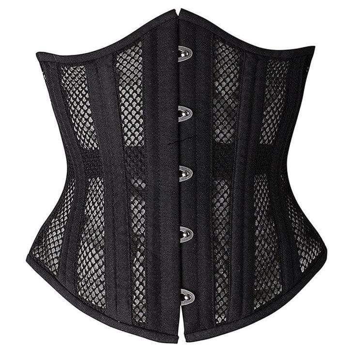 Women's Gothic Mesh 24-steel boned Underbust Corsets