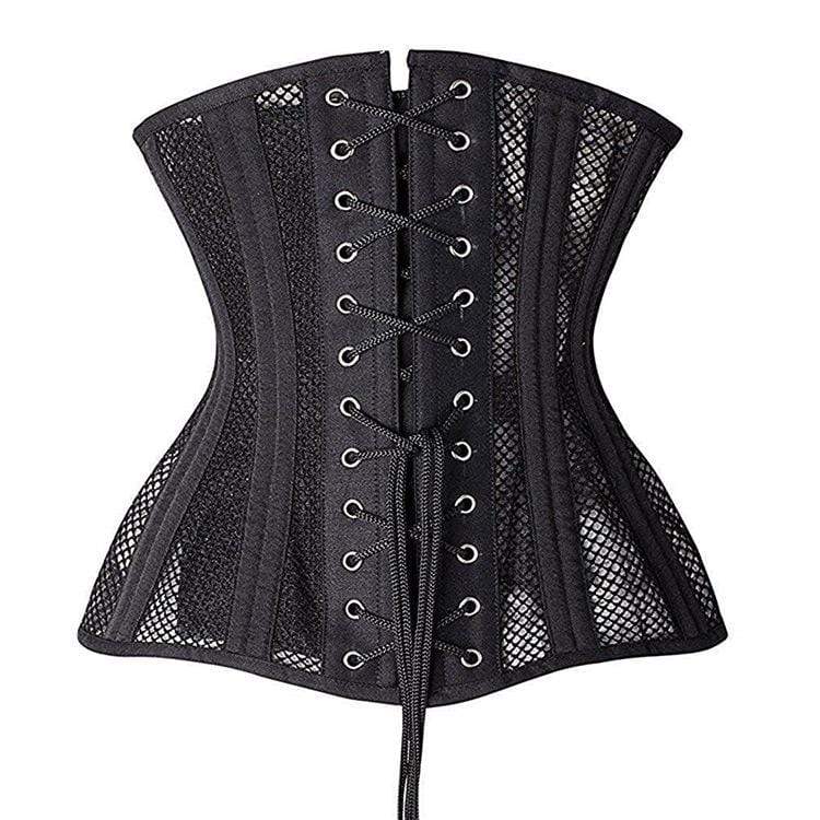 Women's Gothic Mesh 24-steel boned Underbust Corsets