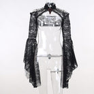 Kobine Women's Gothic Off Shoulder Lace Cape