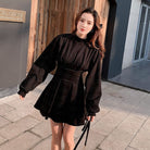 Kobine Women's Gothic Plaid High-waisted Dresses