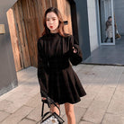 Kobine Women's Gothic Plaid High-waisted Dresses