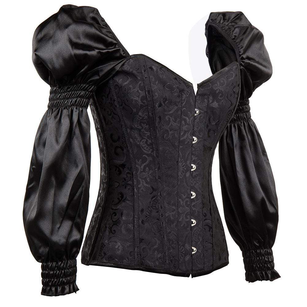 Women's Gothic Puff Sleeved Overbust Corsets