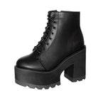 Kobine Women's Gothic Punk Lace-up Platform Short Boots