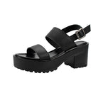 Kobine Women's Gothic Punk Open-toe Platform Sandals 