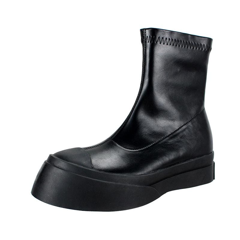 Women's Gothic Punk Zipper Splice Chelsea Boots