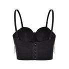 Kobine Women's Gothic Rhinestone Tassels Bustier