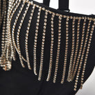 Kobine Women's Gothic Rhinestone Tassels Bustier