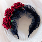 Kobine Women's Gothic Rose Lace Bridal Headpiece