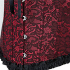 Kobine Women's Gothic Ruffled Floral Lace Overbust Corset
