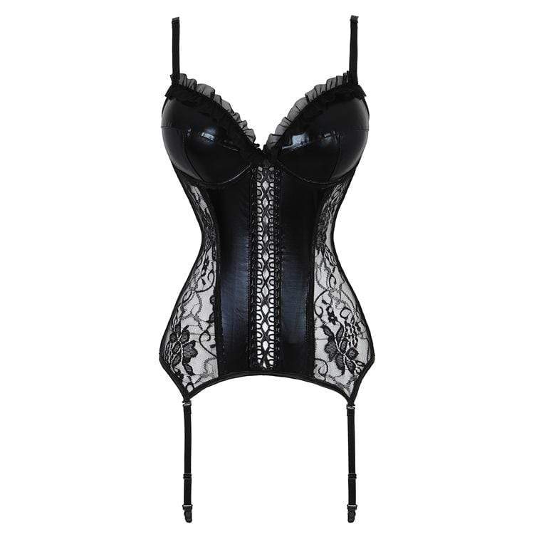 Women's Gothic Sheer Jacquard Overbust Corsets