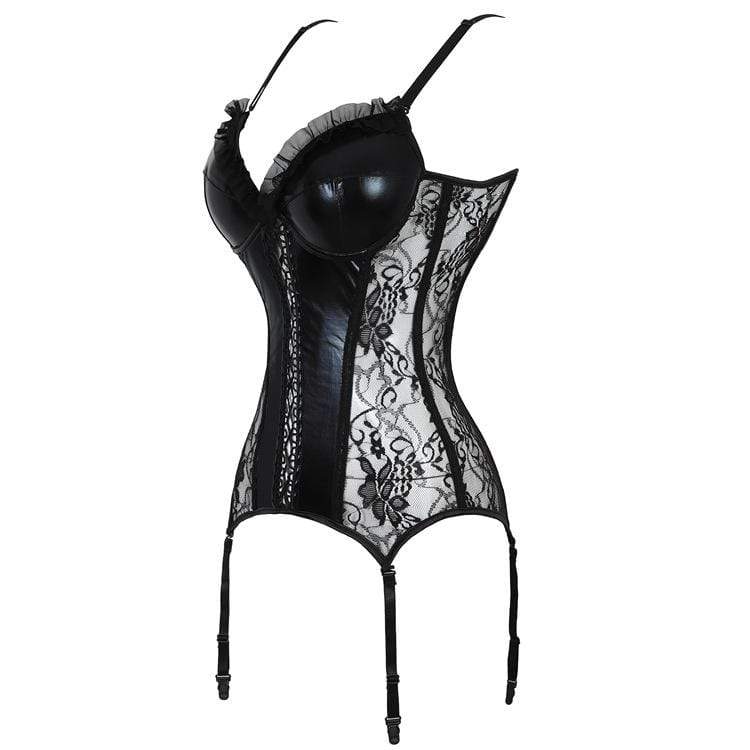 Women's Gothic Sheer Jacquard Overbust Corsets